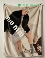 Miumiu Throw Blankets